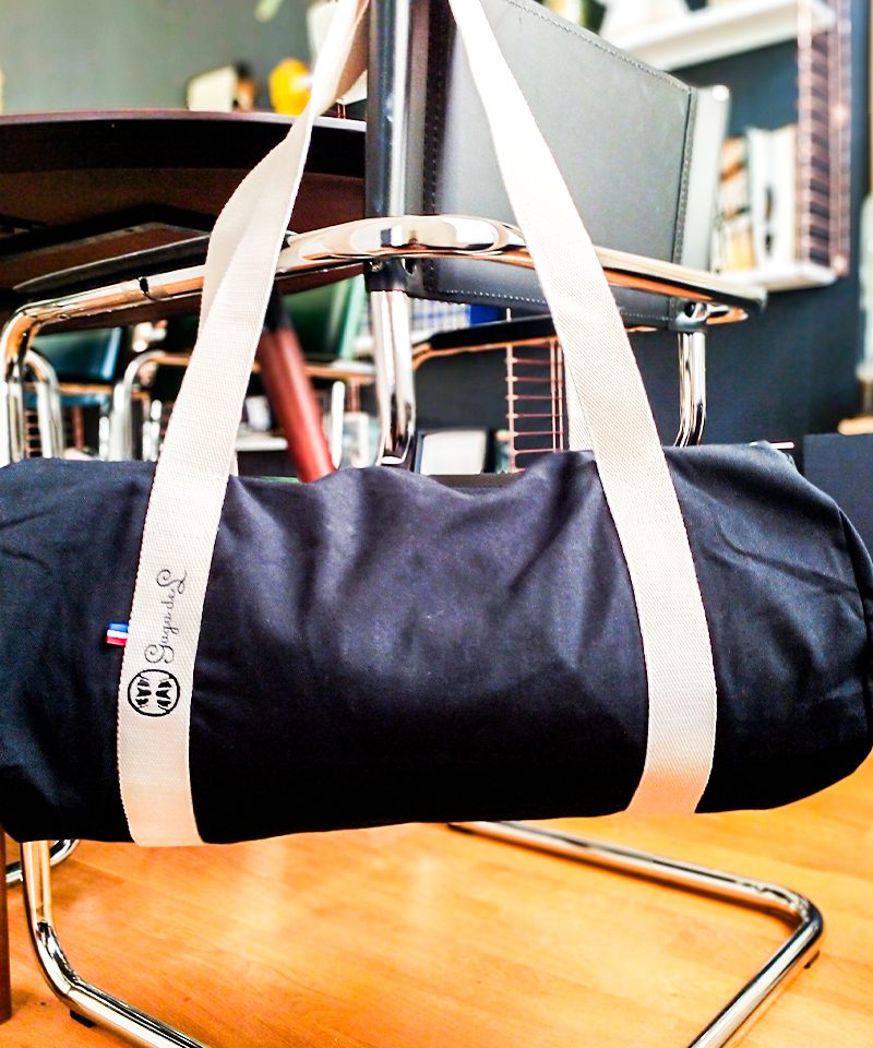 Sac polochon marin éco-responsable en toile fabriqué en France. Gaga de L à Auxerre.