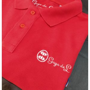 Polo femme en maille piquée coton bio Paule fabriqué en France. Gaga de L à Auxerre.