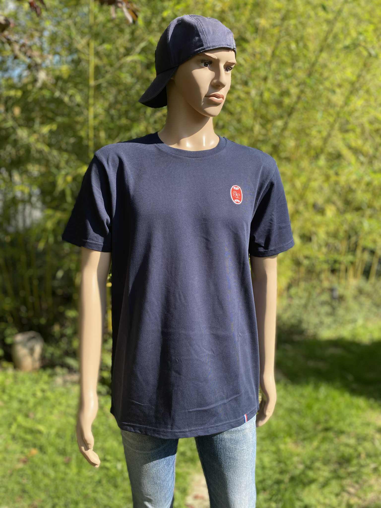 T-Shirt Unisexe coton bio - Fabriqué en France - Broderie Auxerre - Modèle TRISTAN – Image 5